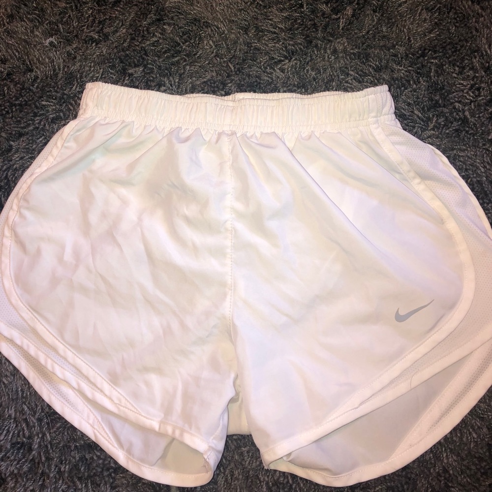 White Nike Dri-Fit Shorts (small)